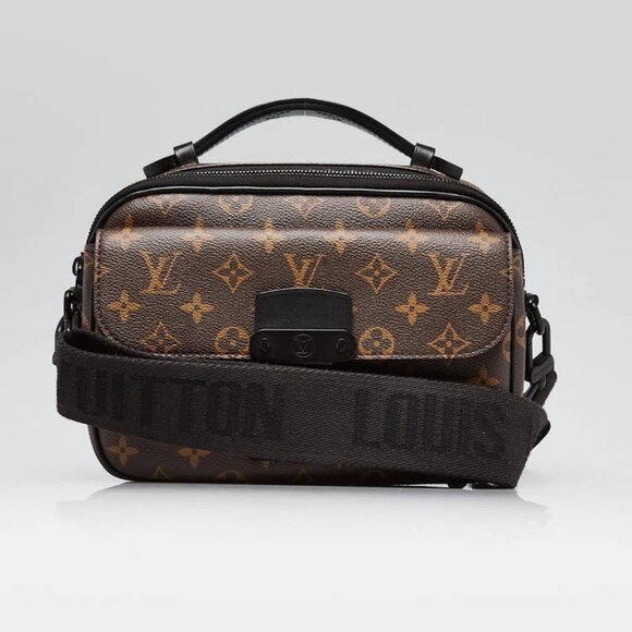 Louis Vuitton Monogram Macassar Canvas S Lock Messenger Bag - Picture 1 of 12